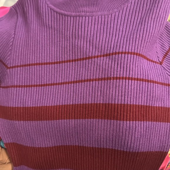 Striped purple maroon dress - Picture 4 of 5